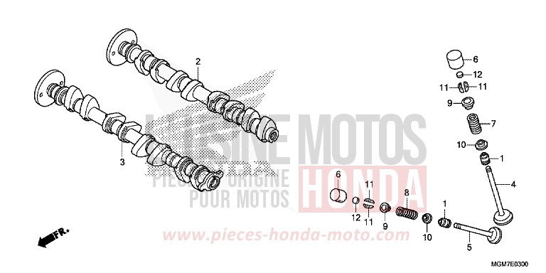 NOCKENWELLE/VENTIL von Hornet ABS MAT CYNOS GRAY METALLIC (NH312) von 2013